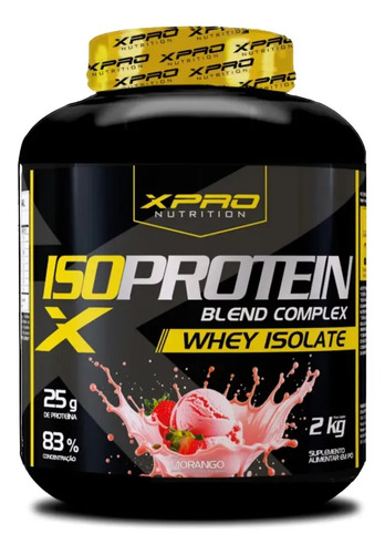 Whey protein iso blend complex morango 2kg zero acucar xpr