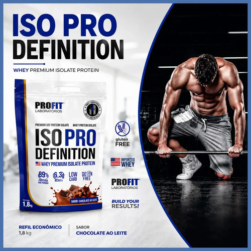 Whey Protein Iso Pro Definition Refil 1,8kg Chocolate-profit Sabor Chocolate