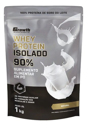 Whey protein isolado 1kg growth supplements natural 1