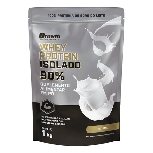 Whey protein isolado 1kg growth supplements natural 1