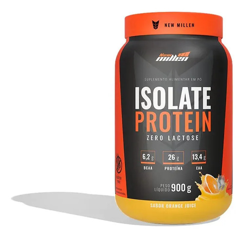 Whey protein isolate new millen de laranja 900g