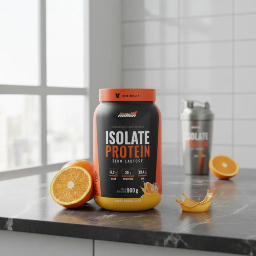 Whey Protein Isolate New Millen de Laranja, 900g