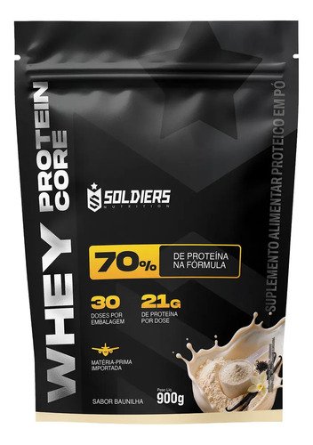 Whey protein soldiers nutrition em po sabor baunilha x 900g
