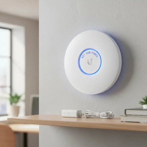 Wifi Access Point Ubiquiti U6+ Unifi + Fonte Poe