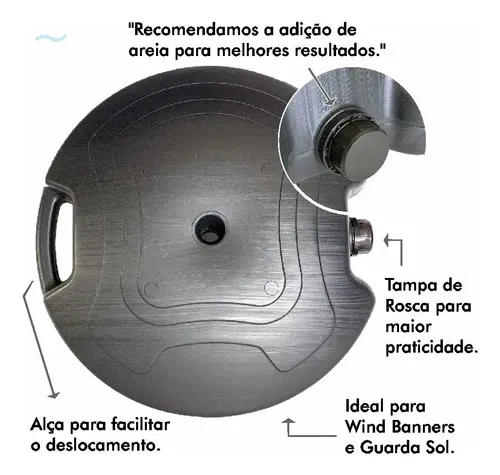 Windbanner Personalizado Kit Completo Do Seu Jeito 2,8m