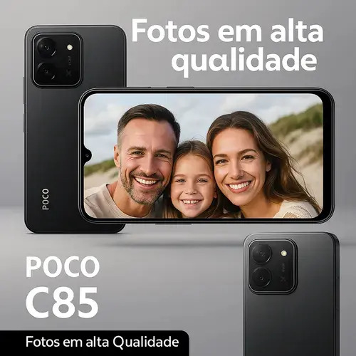 Xiaomi Poco C85 Preto 256GB 8GB RAM Dual SIM Black