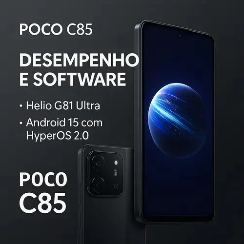 Xiaomi Poco C85 Preto 256GB 8GB RAM Dual SIM Black
