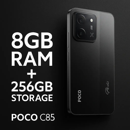 Xiaomi Poco C85 Preto 256GB 8GB RAM Dual SIM Black