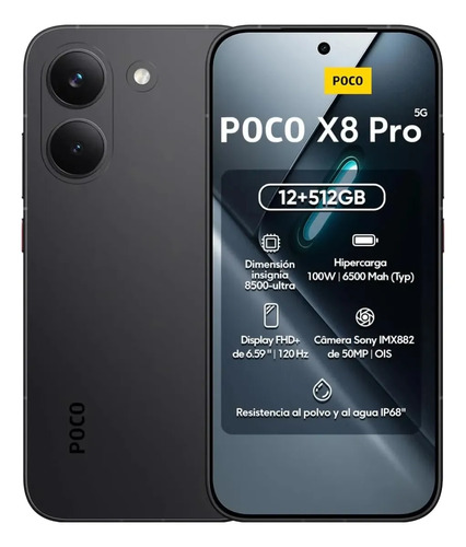 Xiaomi Poco X8 Pro 512gb 12gb Ram 5G Nfc Versão Global Black