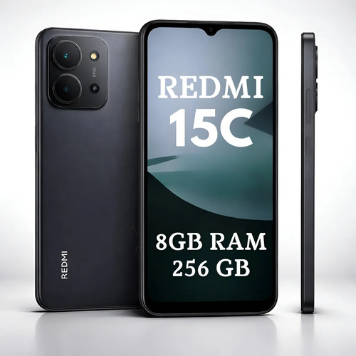 Xiaomi redmi 15c 256gb 8gb ram estojocarregador 33w preto