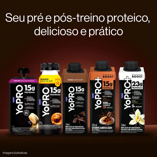 YoPRO Bebida Láctea UHT Chocolate 15g de proteínas 250ml - 12 unidades