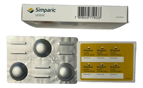 Zoetis Simparic 80mg Antipulgas Carrapatos Cães 20-40kg 1 Comprimido